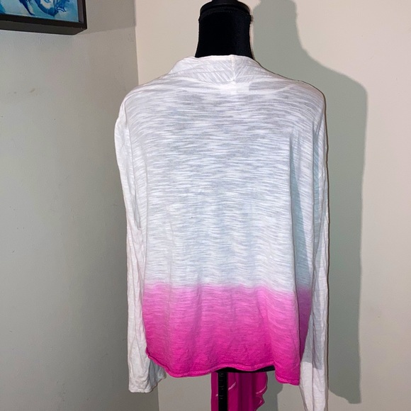 Fashion Bug | Women’s White/Pink Open Front Jacket/Cape/Shawl - Size 2X - Picture 4 of 8